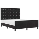 vidaXL Lit à ressorts avec tête de lit Noir 160 x 200 cm Velours