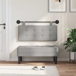 vidaXL Tête de lit suspendue Gris nuage Tissu