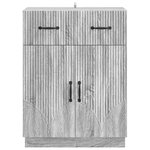 vidaXL Buffet Sonoma gris 66 x 34 5 x 87 cm Bois d'ingénierie