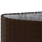 vidaXL Salon de jardin 10 Pièces avec coussins marron résine tressée