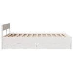 vidaXL Cadre de lit sans matelas blanc 135x190 cm bois de pin massif