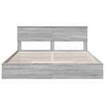 vidaXL Lit de Rangement Gris Sonoma 180 x 200 cm Bois d'ingénierie