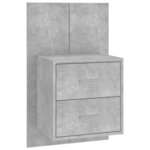 vidaXL Tête de lit avec armoires Gris béton Bois d'ingénierie