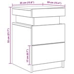 vidaXL Tables de chevet avec LED 2 Pièces chêne artisanal bois ingénierie