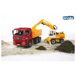 Bruder 02751 - Camion à benne basculante MAN TGA avec pelleteuse Liebherr