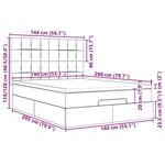 vidaXL Cadre de lit ottoman avec matelas vert foncé 140x200 cm velours