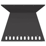 vidaXL Braise Noir 60 x 60 x 50 cm Acier laminé à froid