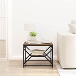 vidaXL Table basse Chêne fumé 51 x 50 x 40 cm