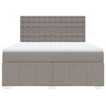 vidaXL Sommier à lattes de lit avec matelas Taupe 180x200 cm Tissu