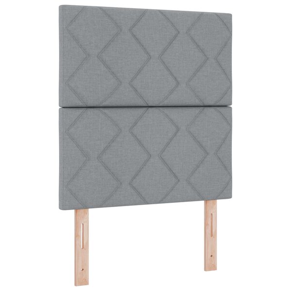 vidaXL Tête de lit LED Gris clair 80 cm tissu