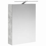 vidaXL Armoire Miroir de Salle de Bain Gris béton 50 x 14 5 x 70 cm