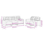 vidaXL Ensemble de canapés 2 Pièces coussins gris clair tissu