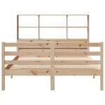 vidaXL Lit bibliothèque sans matelas 160x200 cm bois massif de pin