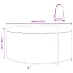 vidaXL Housse pour mobilier d'extérieur 200 x 200 x 85 cm Tissu 420D