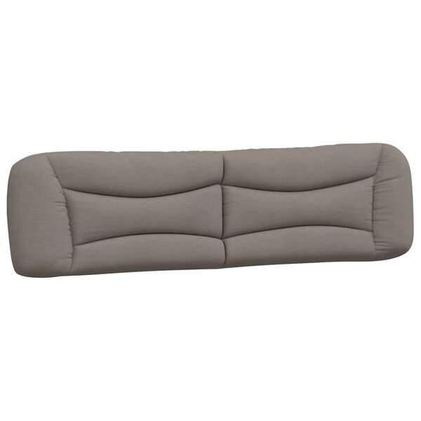 vidaXL Coussin de tête de lit taupe 200 cm tissu