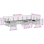vidaXL Ensemble de canapés d'extérieur 11 pc Naturel