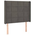 vidaXL Sommier à lattes de lit matelas et LED Gris foncé 100x200 cm