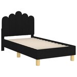 vidaXL Cadre de lit pour tout-petit avec tête de lit Noir 70 x 140 cm