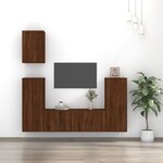 vidaXL Ensemble de meubles TV 5 Pièces Chêne marron Bois d'ingénierie