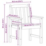 vidaXL Chaise de jardin. 4 Pièces Blanc 65.5 x 55.5 x 88cm Plastique