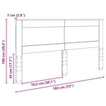 vidaXL Tête de lit Chêne noir 180 cm Bois d'ingénierie