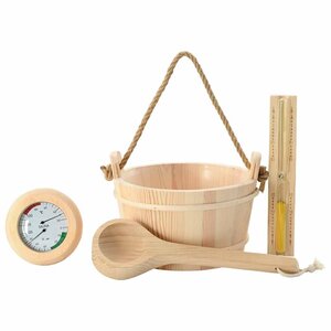 vidaXL Ensemble d'accessoires de sauna 4 Pièces Marron