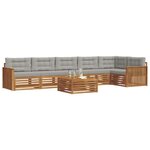 vidaXL Ensemble de canapés d'extérieur 7 pc Gris Naturel et Clair