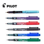 Stylo feutre V Sign Pen Pointe moyenne 0 6 mm Bleu PILOT