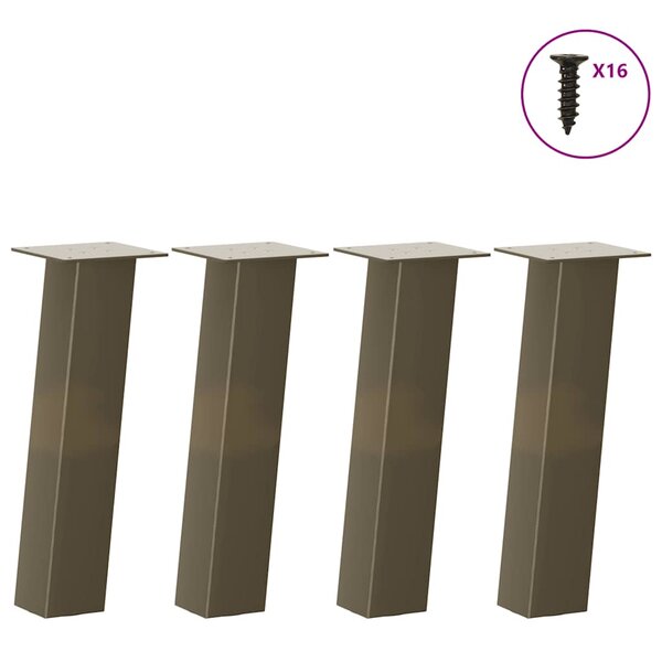 vidaXL Pieds de table basse 4 pièces Acier naturel 30 cm Acier