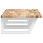 vidaXL Étagère de vasque murale acier et bois massif d'acacia