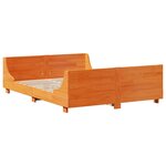 vidaXL Lit bibliothèque sans matelas cire marron 120x200cm bois massif