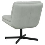 vidaXL Fauteuil relaxant pivotant Gris clair 63 x 75 x 76 cm Velours