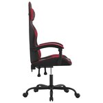 vidaXL Chaise de jeu Noir et rouge bordeaux Similicuir