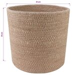 vidaXL Ensemble de Pots à Plantes 2 Pièces Naturel Ø 21 x 21 cm
