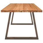 vidaXL Table à manger marron clair bois de chêne massif rectangulaire
