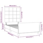 vidaXL Cadre de lit avec tête de lit Bleu 100 x 200 cm Tissu