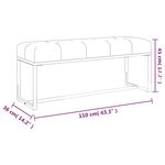 vidaXL Banc Vert foncé 110x36x45 cm Velours