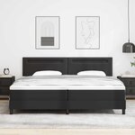 vidaXL Lit à ressorts avec matelas Noir 200 x 200 cm Simili cuir