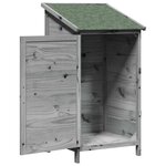vidaXL Abri de jardin Gris 59 5 x 56 x 113 5 cm Bois d'ingénierie