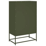 vidaXL Buffet haut vert olive 68x39 x111 5 cm acier