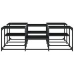 vidaXL Table basse noir 121x121x40cm Bois d'ingénierie