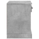 vidaXL Table de chevet gris béton 43x36x50 cm