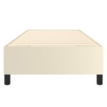 vidaXL Cadre de lit sans matelas crème 100x200 cm similicuir