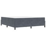 vidaXL Cadre de lit avec matelas Gris foncé 180 x 200 cm tissu