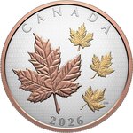 Monnaie MAPLE LEAVES IN MOTION 5 Oz Argent 50$ Canada 2026