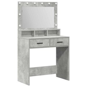 vidaXL Table de Toilette Gris béton 79 x 41 x 135 cm Bois d'ingénierie