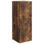vidaXL Armoire Murale Chêne fumé 33 x 34 5 x 90 cm Bois d'ingénierie