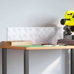 vidaXL Plaques à damier 2 Pièces Argent 40 x 20 cm Aluminium