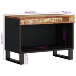 vidaXL Meuble TV 60x33x43 5 cm bois massif de récupération