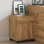 vidaXL Armoire roulante chêne artisanal 45x38x54 cm bois d'ingénierie